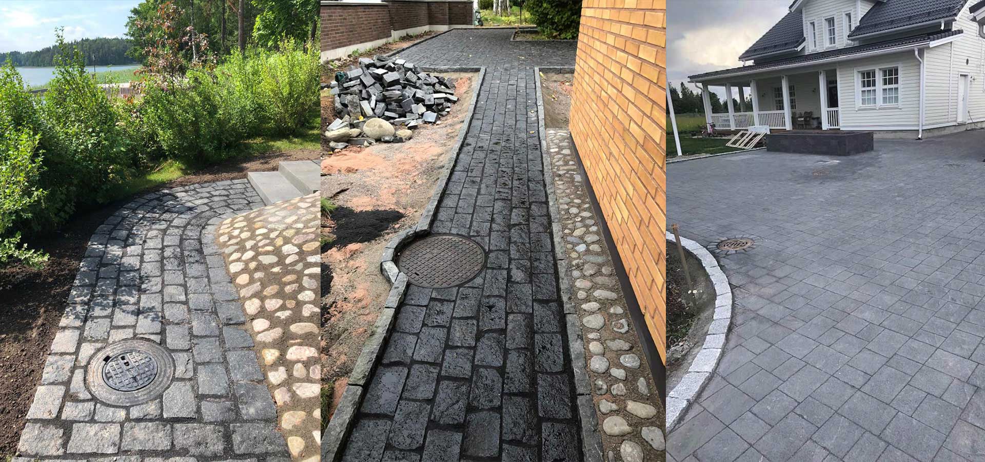 Valmiita pihakivetyksiä ja kiveystöitä Uudellamaalla